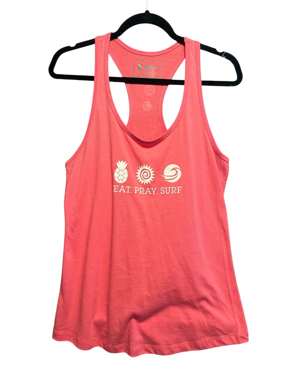 NWOT Eat. Pray. Surf. Women's Pink Racerback Tank Top